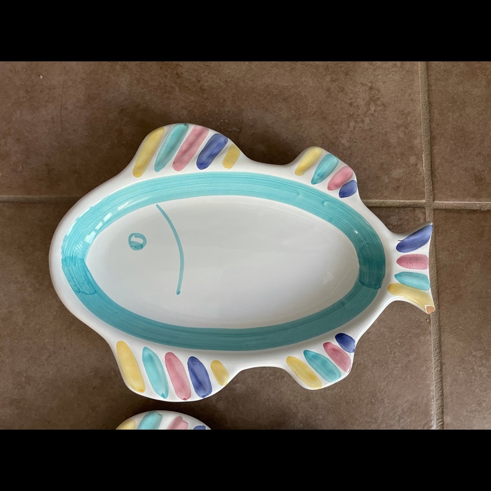 Caleca Color Blocks Fish Plate - Picture 3 of 5